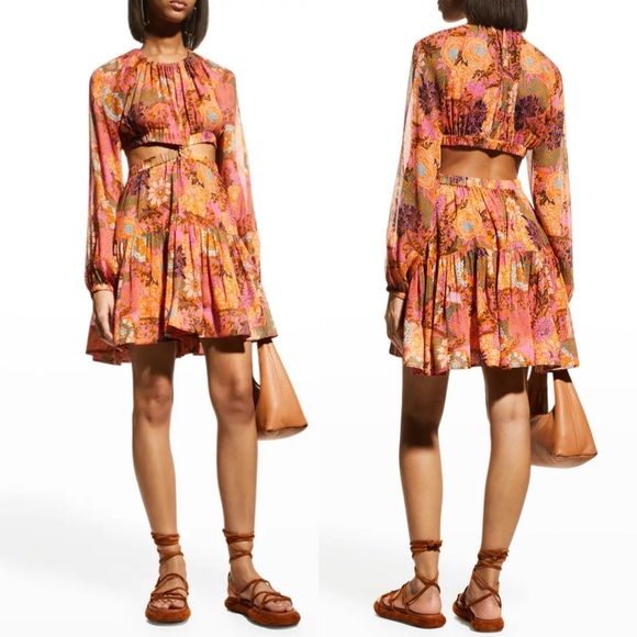 A.L.C. Izzy Silk Fit &Flare Cutout Dress, Size 4 New w/Tag Retail $695 SOLD OUT! - Picture 4 of 14